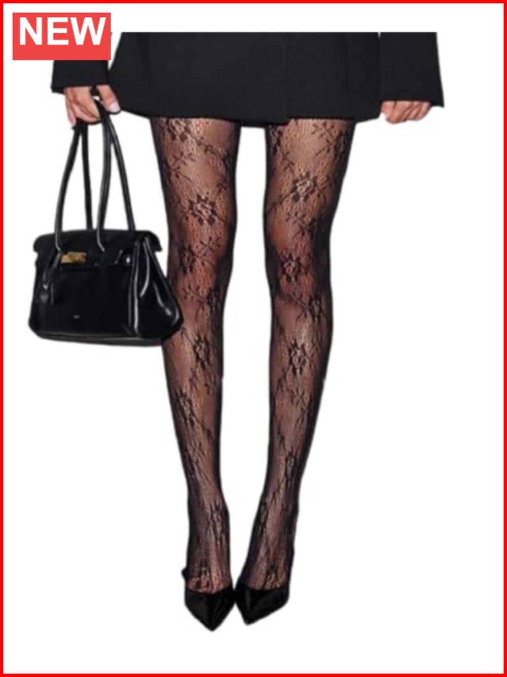 Women Lace Patterned Tights Fishnet Sheer Pantyhose Cute Stockings